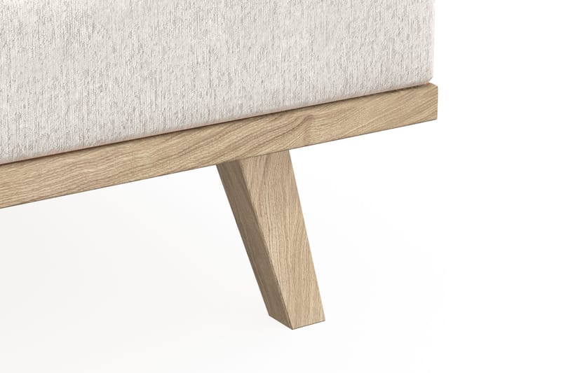 Copenhagen 6-istuttava L-muotoinen Kulmasohva Sametilla - Kermanvalkoinen - Huonekalut - Sohva - Kulmasohva