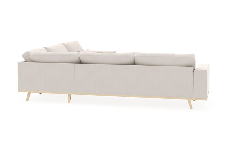 Copenhagen 6-istuttava L-muotoinen Kulmasohva Sametilla - Kermanvalkoinen - Huonekalut - Sohva - Kulmasohva