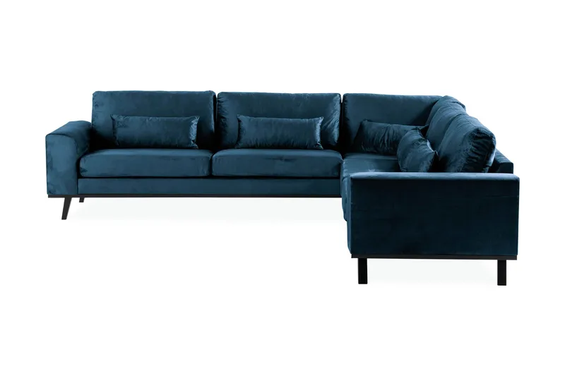 Copenhagen 6-istuttava L-muotoinen Kulmasohva Sametilla - Sininen - Huonekalut - Sohva - Kulmasohva