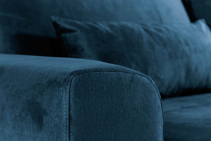 Copenhagen 6-istuttava L-muotoinen Kulmasohva Sametilla - Sininen - Huonekalut - Sohva - Kulmasohva