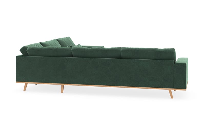 Copenhagen 6-istuttava L-muotoinen Kulmasohva Sametilla - Tummanvihreä - Huonekalut - Sohva - Kulmasohva