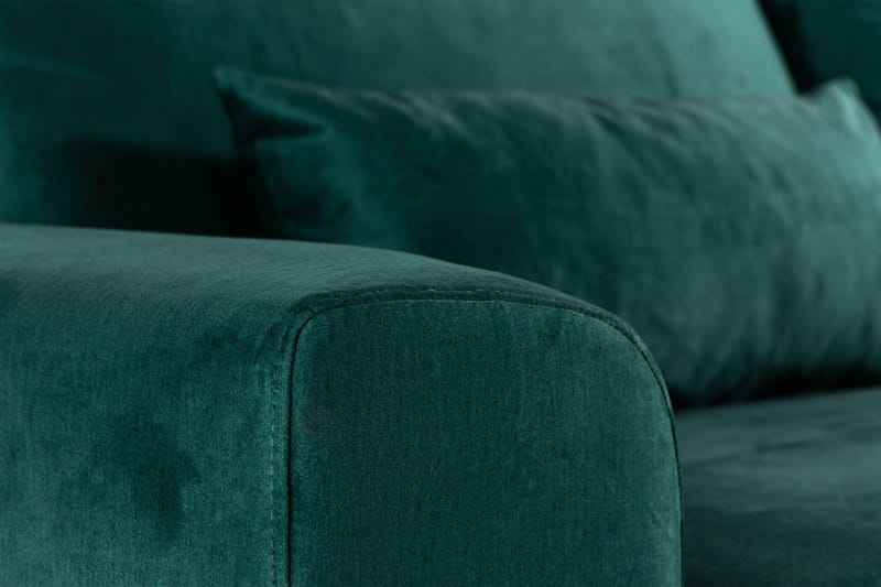 Copenhagen 6-istuttava L-muotoinen Kulmasohva Sametilla - Vihreä - Huonekalut - Sohva - Kulmasohva