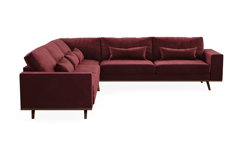 Copenhagen 6-istuttava L-muotoinen Kulmasohva Sametilla - Violetti - Huonekalut - Sohva - Kulmasohva