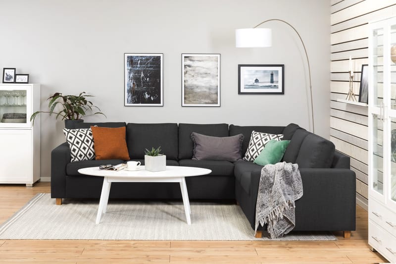 Crazy 5-istuttava Käännettävä L-muotoinen Large Kulmasohva Kankaalla - Antrasiitti - Huonekalut - Sohva - Kulmasohva