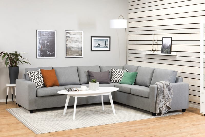 Crazy 5-istuttava Käännettävä L-muotoinen Large Kulmasohva Kankaalla - Harmaa - Huonekalut - Sohva - Kulmasohva