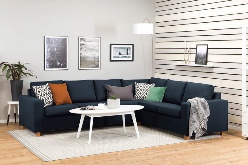 Crazy 5-istuttava Käännettävä L-muotoinen Large Kulmasohva Kankaalla - Sininen - Huonekalut - Sohva - Kulmasohva