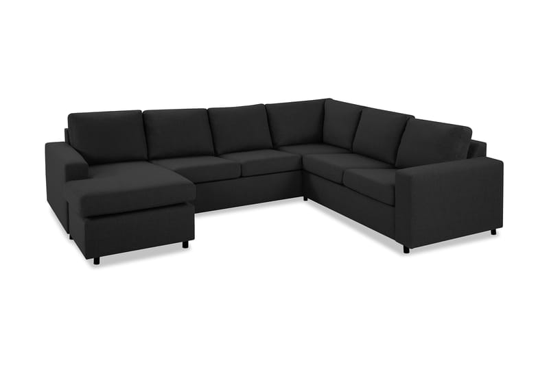 Crazy 5-istuttava Vasenkätinen U-muotoinen Kulmasohva Divaanilla Kankaalla - Antrasiitti - Huonekalut - Sohva - Kulmasohva - Kulmadivaanisohva