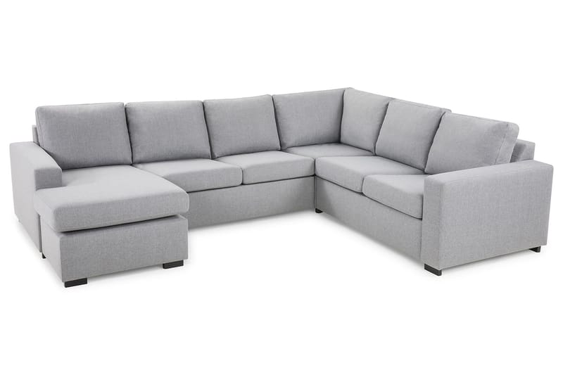 Crazy 5-istuttava Vasenkätinen U-muotoinen Kulmasohva Divaanilla Kankaalla - Harmaa - Huonekalut - Sohva - Kulmasohva - Kulmadivaanisohva