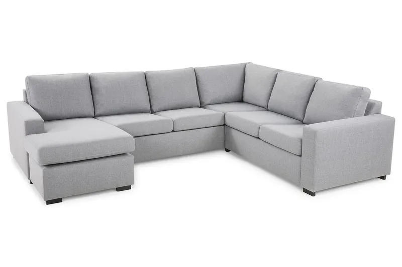 Crazy 5-istuttava Vasenkätinen U-muotoinen Kulmasohva Divaanilla Kankaalla - Harmaa - Huonekalut - Sohva - Kulmasohva