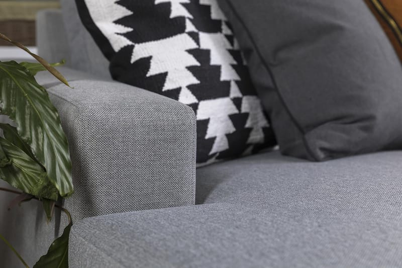 Crazy 5-istuttava Vasenkätinen U-muotoinen Kulmasohva Divaanilla Kankaalla - Harmaa - Huonekalut - Sohva - Kulmasohva