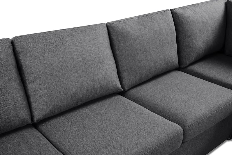 Crazy 5-istuttava Vasenkätinen U-muotoinen Kulmasohva Divaanilla Kankaalla - Tummanharmaa - Huonekalut - Sohva - Kulmasohva - Kulmadivaanisohva