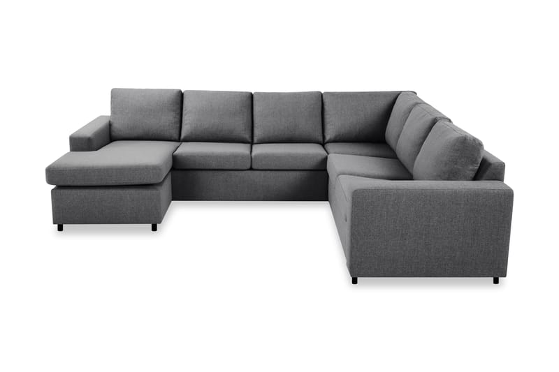 Crazy 5-istuttava Vasenkätinen U-muotoinen Kulmasohva Divaanilla Kankaalla - Tummanharmaa - Huonekalut - Sohva - Kulmasohva - Kulmadivaanisohva