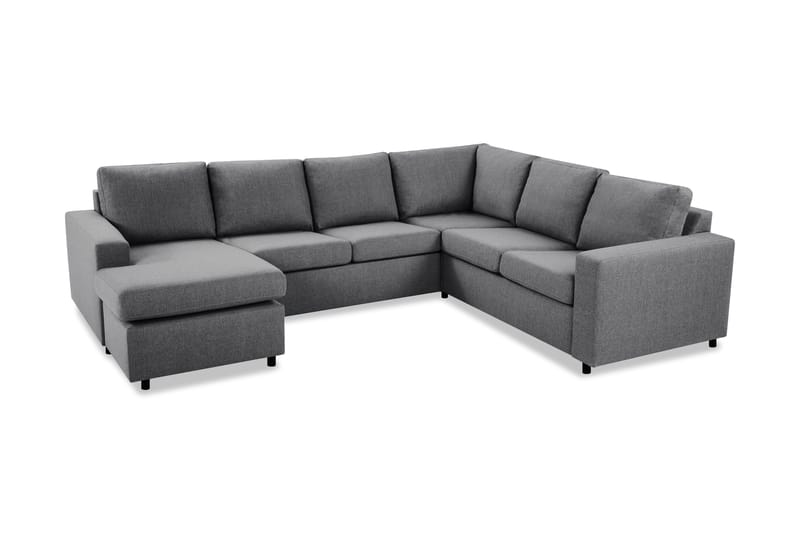 Crazy 5-istuttava Vasenkätinen U-muotoinen Kulmasohva Divaanilla Kankaalla - Tummanharmaa - Huonekalut - Sohva - Kulmasohva - Kulmadivaanisohva