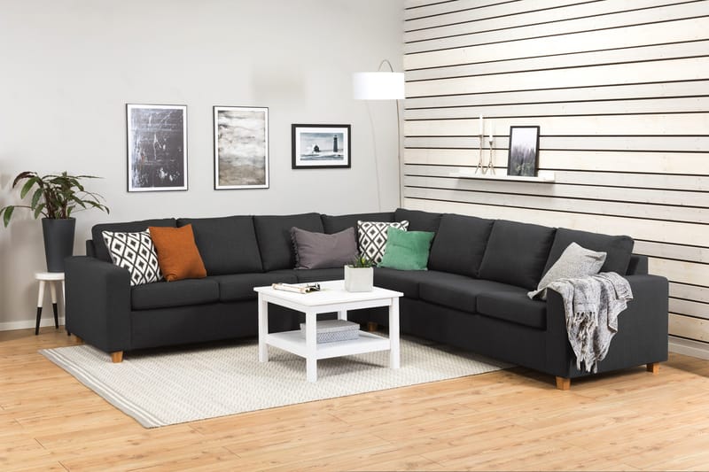 Crazy 6-istuttava Käännettävä L-muotoinen X-Large Kulmasohva Kankaalla - Antrasiitti - Huonekalut - Sohva - Kulmasohva