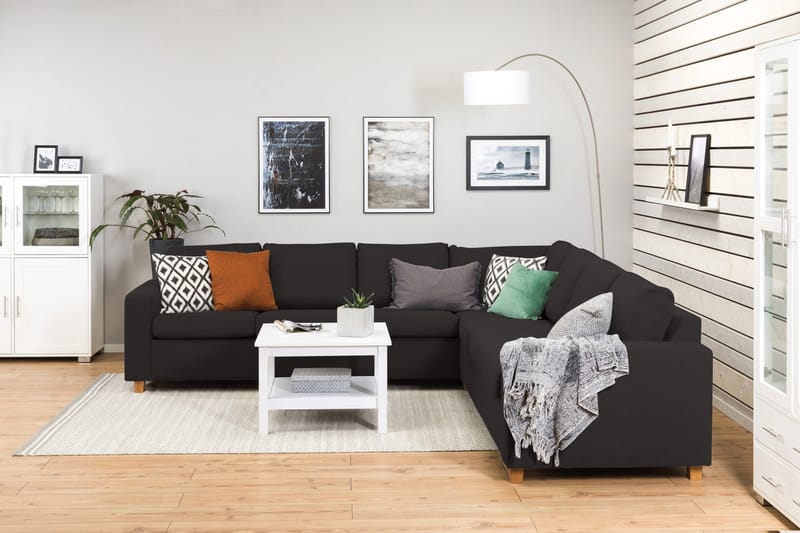 Crazy 6-istuttava Käännettävä L-muotoinen X-Large Kulmasohva Kankaalla - Antrasiitti - Huonekalut - Sohva - Kulmasohva