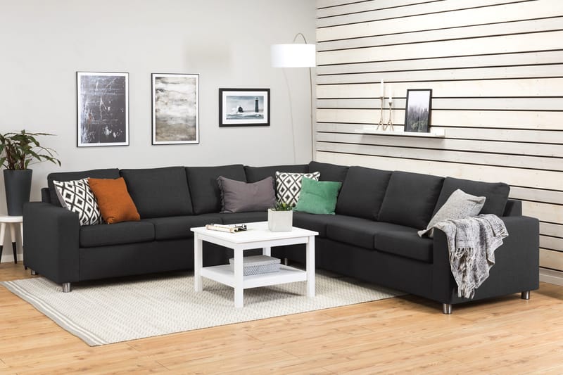 Crazy 6-istuttava Käännettävä L-muotoinen X-Large Kulmasohva Kankaalla - Antrasiitti - Huonekalut - Sohva - Kulmasohva