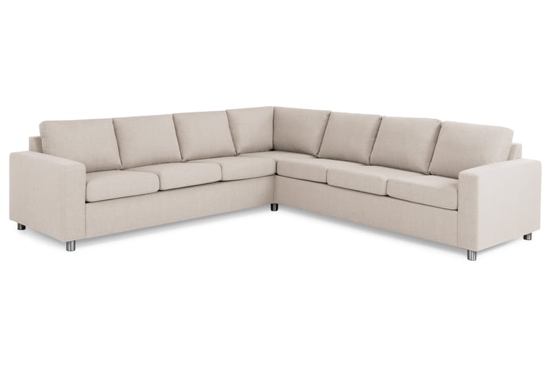 Crazy 6-istuttava Käännettävä L-muotoinen X-Large Kulmasohva Kankaalla - Beige - Huonekalut - Sohva - Kulmasohva
