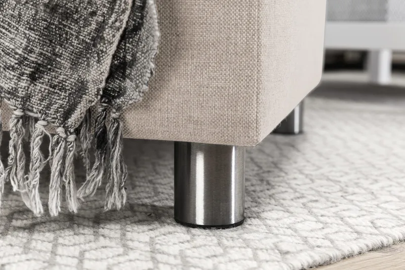 Crazy 6-istuttava Käännettävä L-muotoinen X-Large Kulmasohva Kankaalla - Beige - Huonekalut - Sohva - Kulmasohva