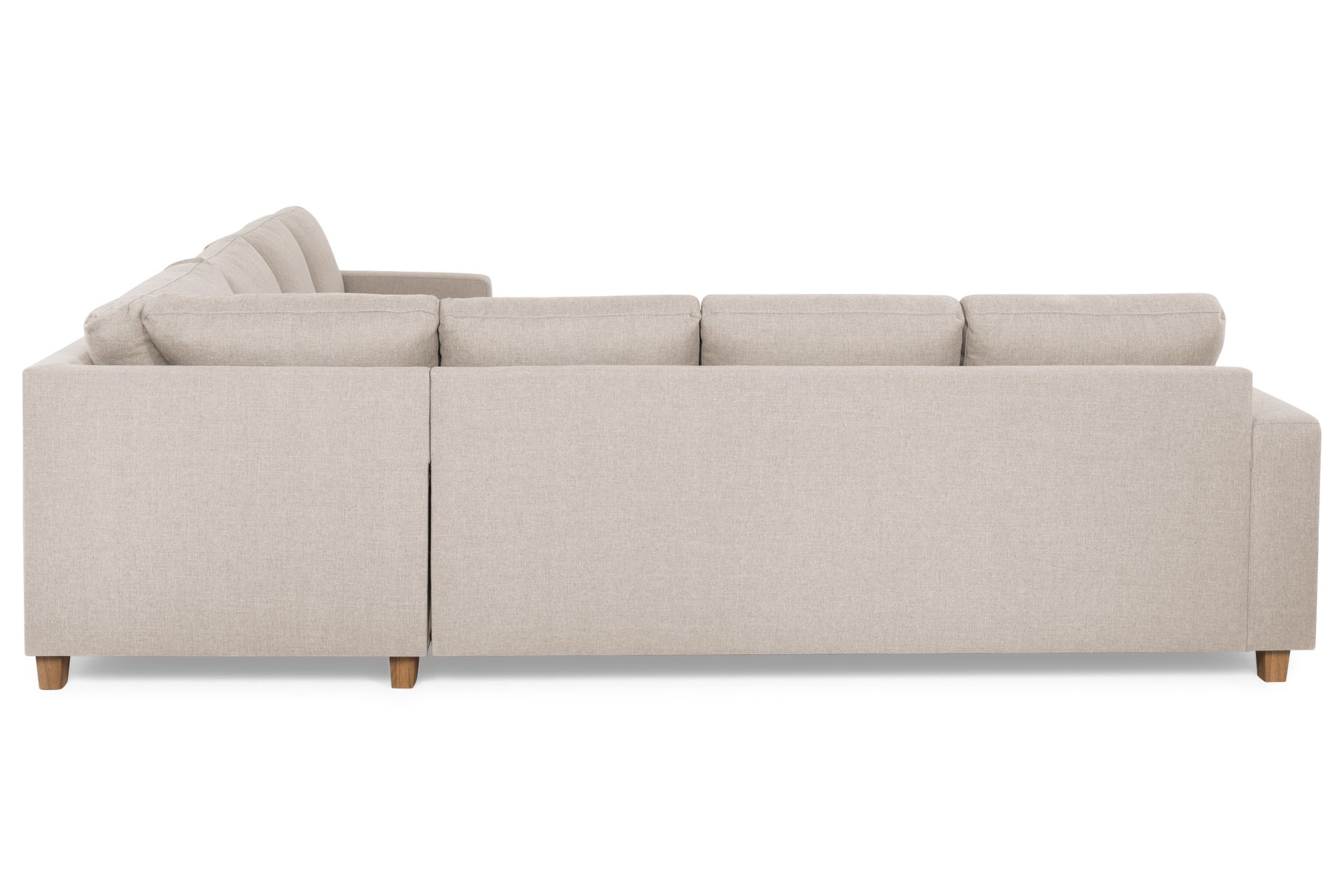 Crazy 6-istuttava Käännettävä L-muotoinen X-Large Kulmasohva Kankaalla - Beige - Huonekalut - Sohva - Kulmasohva