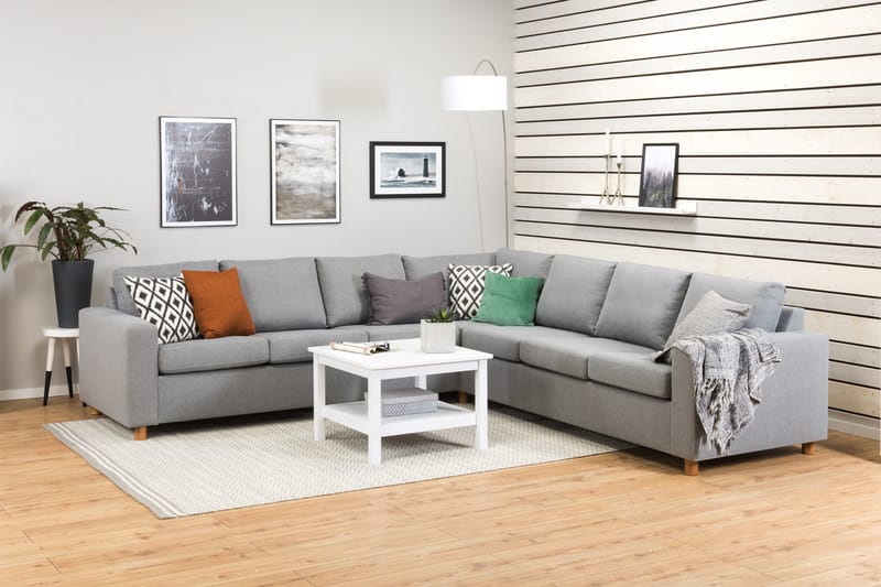 Crazy 6-istuttava Käännettävä L-muotoinen X-Large Kulmasohva Kankaalla - Harmaa - Huonekalut - Sohva - Kulmasohva