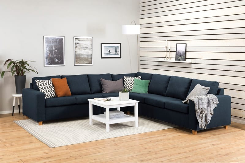 Crazy 6-istuttava Käännettävä L-muotoinen X-Large Kulmasohva Kankaalla - Sininen - Huonekalut - Sohva - Kulmasohva