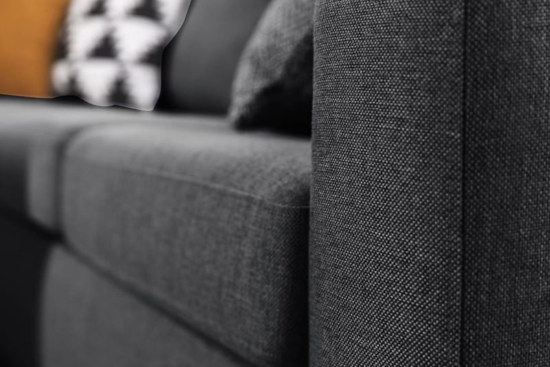 Crazy 6-istuttava Käännettävä L-muotoinen X-Large Kulmasohva Kankaalla - Tummanharmaa - Huonekalut - Sohva - Kulmasohva