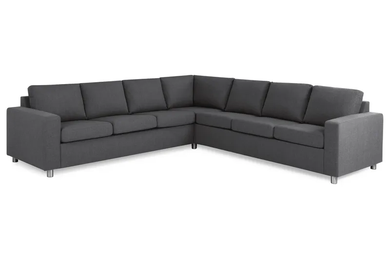Crazy 6-istuttava Käännettävä L-muotoinen X-Large Kulmasohva Kankaalla - Tummanharmaa - Huonekalut - Sohva - Kulmasohva