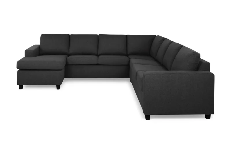 Crazy 6-istuttava Vasenkätinen U-muotoinen Large Kulmasohva Divaanilla Kankaalla, Antrasiitti