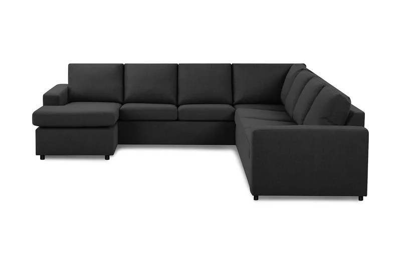 Crazy 6-istuttava Vasenkätinen U-muotoinen Large Kulmasohva Divaanilla Kankaalla - Antrasiitti - Huonekalut - Sohva - Kulmasohva - Kulmadivaanisohva