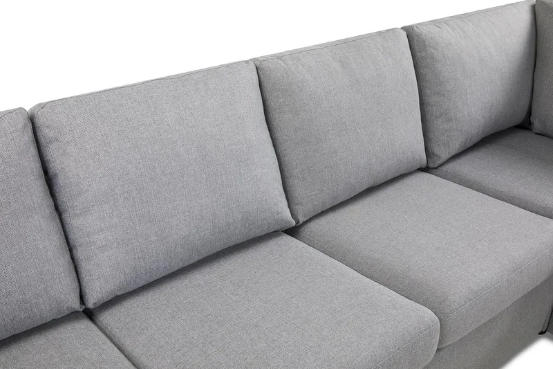 Crazy 6-istuttava Vasenkätinen U-muotoinen Large Kulmasohva Divaanilla Kankaalla - Harmaa - Huonekalut - Sohva - Kulmasohva - Kulmadivaanisohva