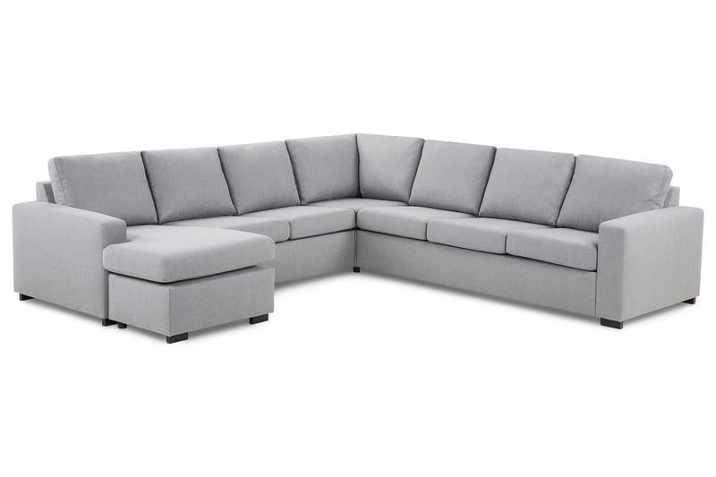 Crazy 6-istuttava Vasenkätinen U-muotoinen Large Kulmasohva Divaanilla Kankaalla - Harmaa - Huonekalut - Sohva - Kulmasohva - Kulmadivaanisohva