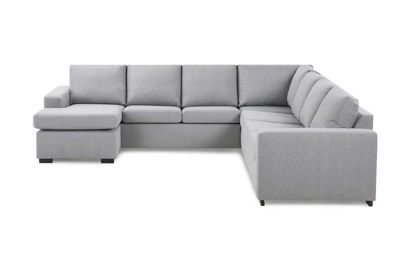 Crazy 6-istuttava Vasenkätinen U-muotoinen Large Kulmasohva Divaanilla Kankaalla - Harmaa - Huonekalut - Sohva - Kulmasohva - Kulmadivaanisohva