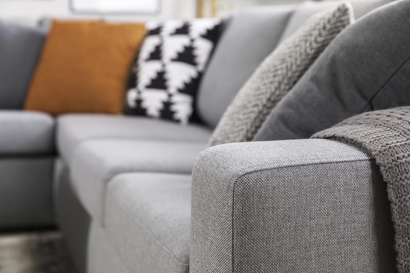 Crazy 6-istuttava Vasenkätinen U-muotoinen Large Kulmasohva Divaanilla Kankaalla - Harmaa - Huonekalut - Sohva - Kulmasohva - Kulmadivaanisohva