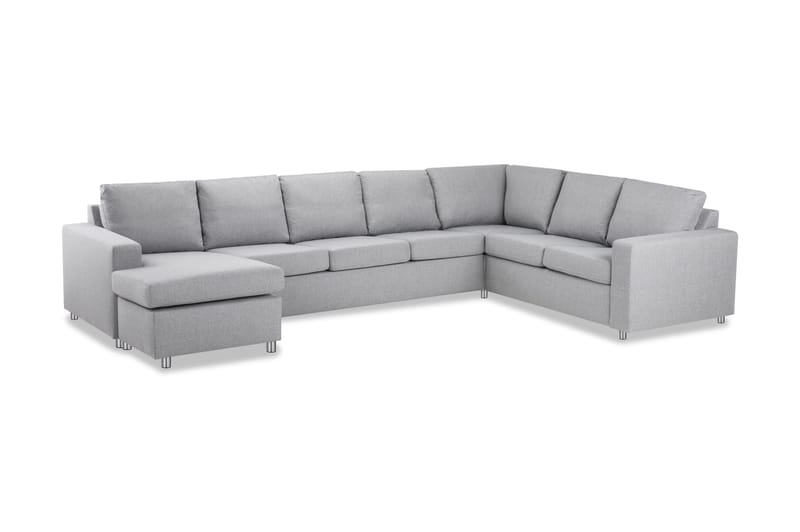 Crazy 6-istuttava Vasenkätinen U-muotoinen X-Large Kulmasohva Divaanilla Kankaalla - Harmaa - Huonekalut - Sohva - Kulmasohva - Kulmadivaanisohva