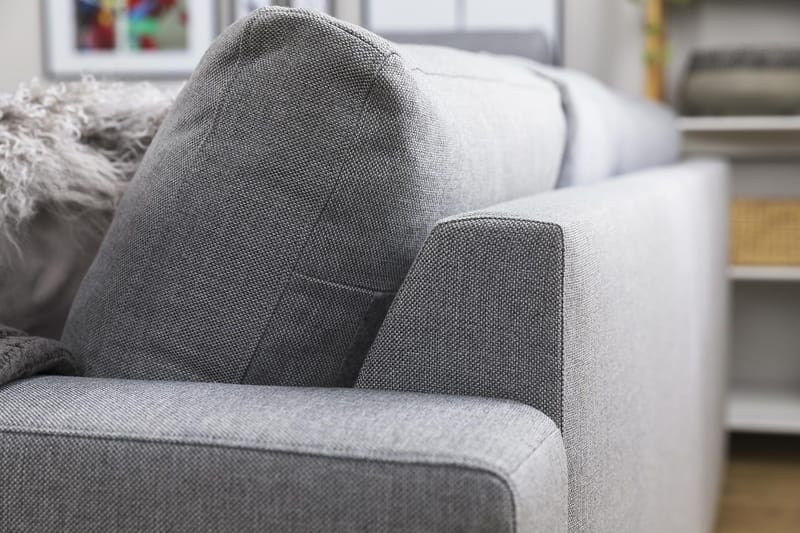 Crazy 6-istuttava Vasenkätinen U-muotoinen X-Large Kulmasohva Divaanilla Kankaalla - Harmaa - Huonekalut - Sohva - Kulmasohva - Kulmadivaanisohva