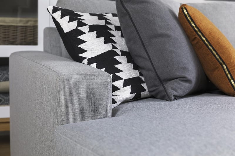 Crazy 6-istuttava Vasenkätinen U-muotoinen X-Large Kulmasohva Divaanilla Kankaalla - Harmaa - Huonekalut - Sohva - Kulmasohva - Kulmadivaanisohva