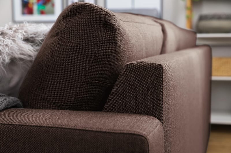 Crazy 6-istuttava Vasenkätinen U-muotoinen X-Large Kulmasohva Divaanilla Kankaalla - Ruskea - Huonekalut - Sohva - Kulmasohva - Kulmadivaanisohva