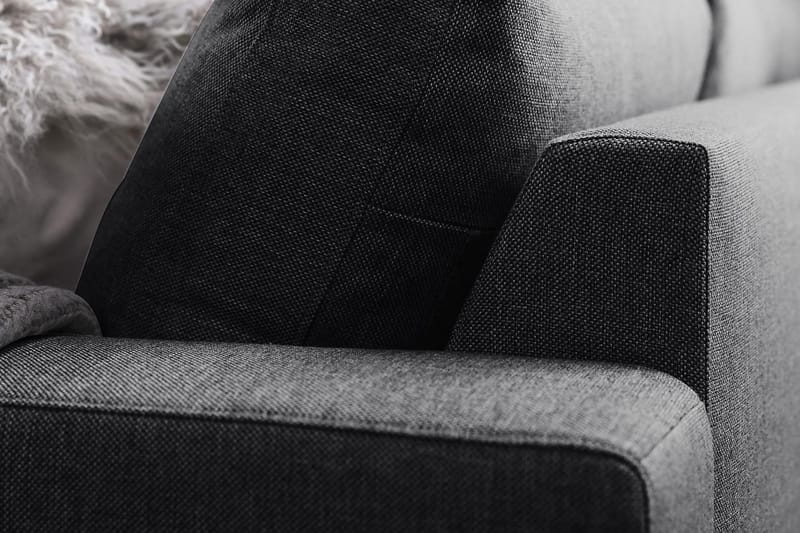 Crazy 6-istuttava Vasenkätinen U-muotoinen X-Large Kulmasohva Divaanilla Kankaalla - Tummanharmaa - Huonekalut - Sohva - Kulmasohva - Kulmadivaanisohva