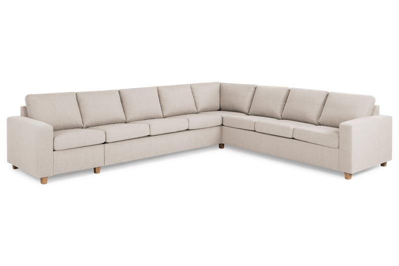 Crazy 7-istuttava Käännettävä L-muotoinen XX-Large Kulmasohva Kankaalla - Beige - Huonekalut - Sohva - Kulmasohva