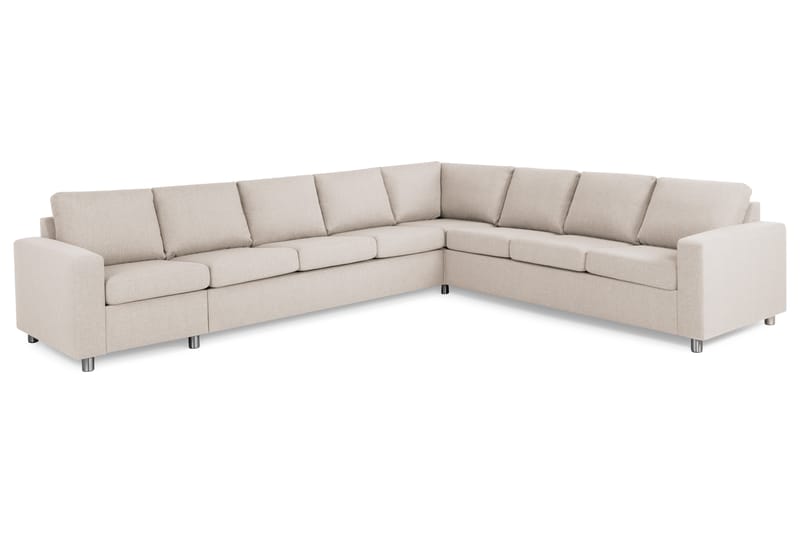 Crazy 7-istuttava Käännettävä L-muotoinen XX-Large Kulmasohva Kankaalla - Beige - Huonekalut - Sohva - Kulmasohva