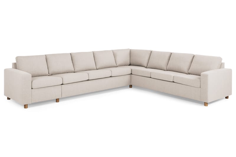 Crazy 7-istuttava Käännettävä L-muotoinen XX-Large Kulmasohva Kankaalla - Beige - Huonekalut - Sohva - Kulmasohva