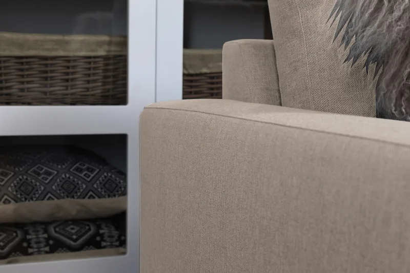 Crazy 7-istuttava Käännettävä L-muotoinen XX-Large Kulmasohva Kankaalla - Beige - Huonekalut - Sohva - Kulmasohva