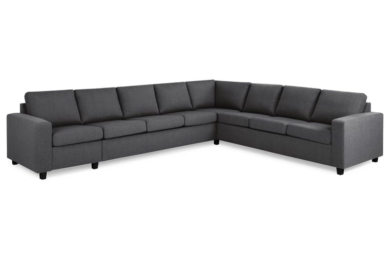 Crazy 7-istuttava Käännettävä L-muotoinen XX-Large Kulmasohva Kankaalla - Tummanharmaa - Huonekalut - Sohva - Kulmasohva