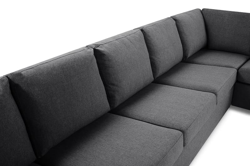 Crazy 7-istuttava Käännettävä L-muotoinen XX-Large Kulmasohva Kankaalla - Tummanharmaa - Huonekalut - Sohva - Kulmasohva