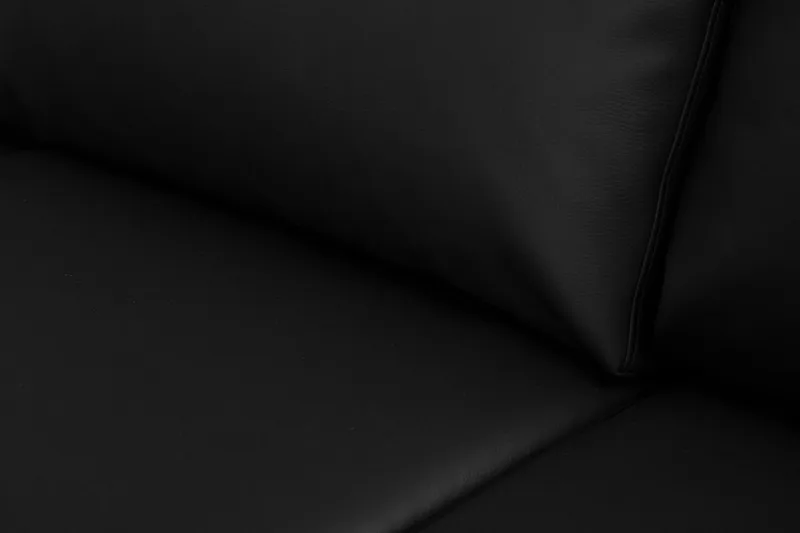 Crazy 7-istuttava Käännettävä L-muotoinen XX-Large Kulmasohva Keinonahkalla - Musta - Huonekalut - Sohva - Kulmasohva