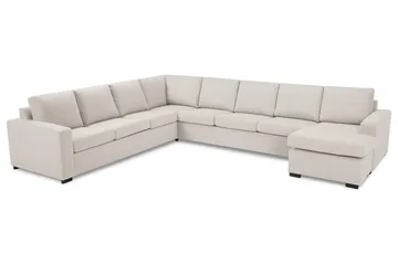Crazy 7-istuttava Käännettävä U-muotoinen XX-Large Kulmasohva Divaanilla Kankaalla - Beige - Huonekalut - Sohva - Kulmasohva - Kulmadivaanisohva