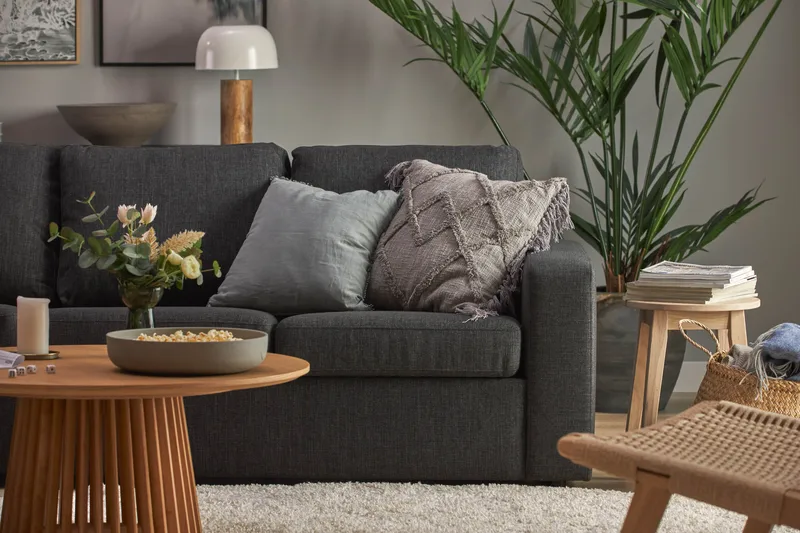 Crazy 7-istuttava Käännettävä U-muotoinen XX-Large Kulmasohva Divaanilla Kankaalla - Tummanharmaa / Antrasiitti - Huonekalut - Sohva - Kulmasohva - Kulmadivaanisohva