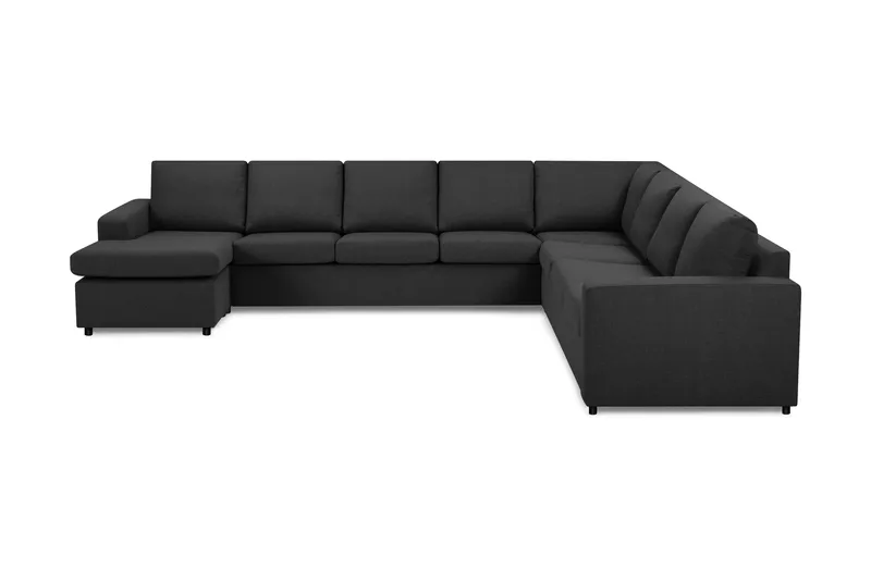 Crazy 7-istuttava Käännettävä U-muotoinen XX-Large Kulmasohva Divaanilla Kankaalla - Tummanharmaa / Antrasiitti - Huonekalut - Sohva - Kulmasohva - Kulmadivaanisohva