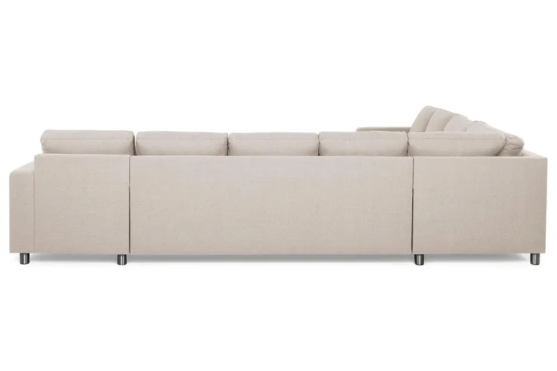 Crazy 7-istuttava oikeakätinen U-muotoinen XX-Large-kulmasohva divaanilla, kangasta - Beige - Huonekalut - Sohva - Kulmasohva - Kulmadivaanisohva