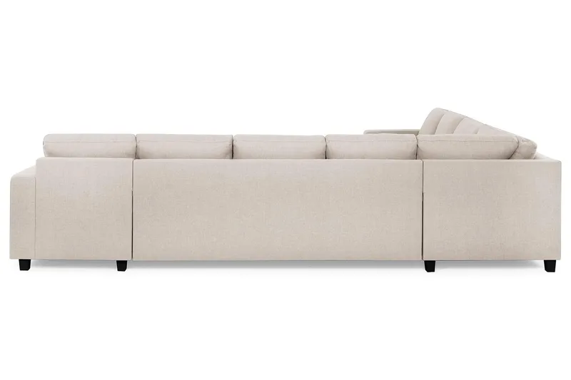 Crazy 7-istuttava oikeakätinen U-muotoinen XX-Large-kulmasohva divaanilla, kangasta - Beige - Huonekalut - Sohva - Kulmasohva - Kulmadivaanisohva